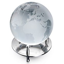 Crystal Desktop Globe and Stand