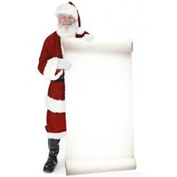 Santa Claus with Large Sign Board Standee