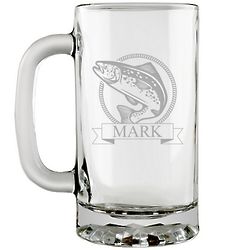 Personalized Glass Stein with Trout