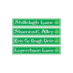 St. Patrick's Day Street Sign Cutouts