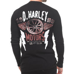 Men's Dutch & Harley Motor Black Thermal Shirt