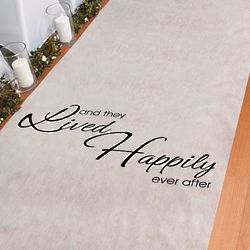 And They Lived Happily Ever After Wedding Aisle Runner