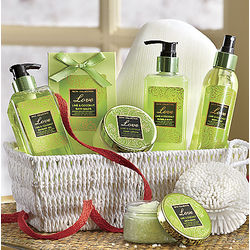 Lime and Coconut Scented Bath Set