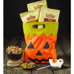 Treats and Snacks in Bat or Pumpkin Candy Carrier