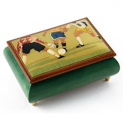 Soccer 18-Note Musical Jewelry Box