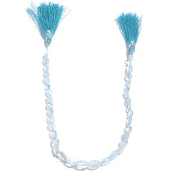 Espirito Santo Aquamarine Bead String with Tassels