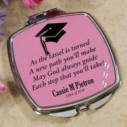 Graduate's Personalized the Tassel Is Turned Compact Mirror