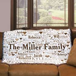 Personalized Family Word-Art Afghan