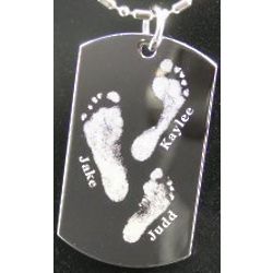 Handprint/Footprint Engraved Jewelry