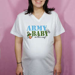 Military Baby on the Way Personalized Maternity Nightshirt