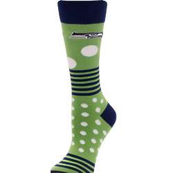 Seattle Seahawks Women's Dots and Stripes Socks