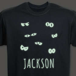 Eerie Eyes Glow In The Dark Halloween T-Shirt