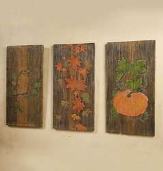 3 Panel Faux Wood Indoor/Outdoor Wall Art
