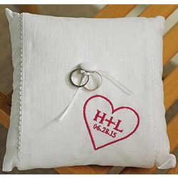 Personalized Ring Bearer Pillow