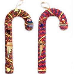 Candy Cane Panpipe Ornaments