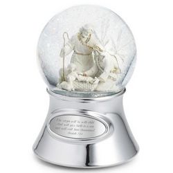 Touches of Gold Nativity Snow Globe