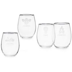 Under the Influence Stemless Wine Glasses
