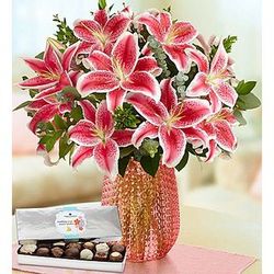 Pink Oriental Lilies