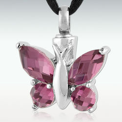 Engravable Butterfly Stainless Steel Cremation Jewelry