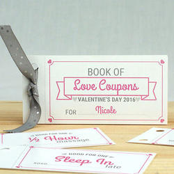 Personalized Book of Love Coupons for Her