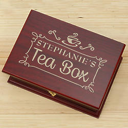 Engraved Rosewood Tea Box