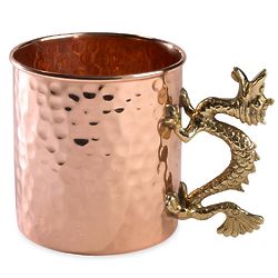 Dragon-Handled Copper Mug