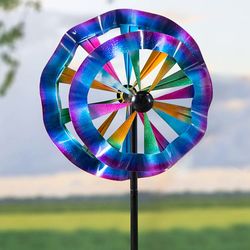 Medium Colorful Ruffled Wind Spinner