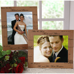 Mr. and Mrs. Personalized Wedding Photo Frame