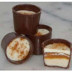 Chocolate Truffle Cups with Egg Nog Ganache