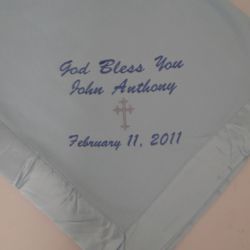 God Bless You Personalized Baby Blanket