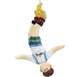 Personalized Bungee Jumper Christmas Ornament