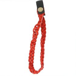 Red Soft Suede Cane Strap with Snap Off Clip