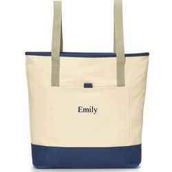 Personalized Blue Backpack Tote