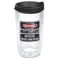 2 Man Cave 16 Oz. Tervis Tumblers with Lids