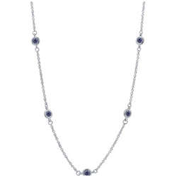 Amethyst Cubic Zirconia Stationary Necklace
