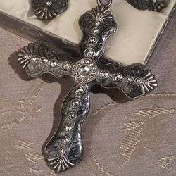Blessed Events Pewter Cross Favor