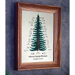 Christmas Birthstone Family Tree Frame
