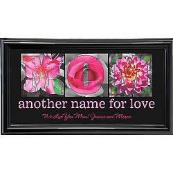 Personalized Mom Floral Framed Print