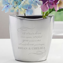 Love You Longer Personalized Aluminum Vase