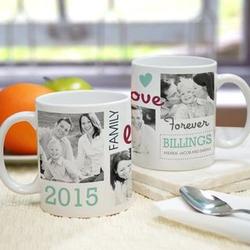 Family 3-Photo Collage Personalized Mug