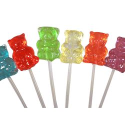 25 Teddy Bear Fancy Pops in 6 Assorted Flavors
