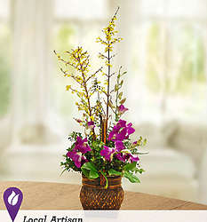 Purple Paradise Orchid Floral Arrangement