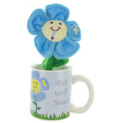 Get Well Soon Plush Potted Plant and Coffee Mug