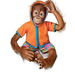 Lifelike Poseable Orangutan Child Doll