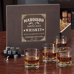 Stillhouse Whiskey Set with Engraved Wood Gift Box