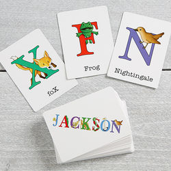 Alphabet Animals Personalized Flash Cards