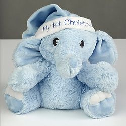 Boy's Personalized My First Christmas Plush Elephant