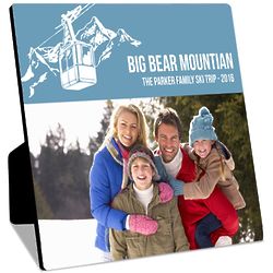 Personalized Family Ski Trip Photo Desk Plaque
