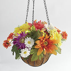 Bright Colors Hanging Lit Basket