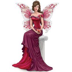 Heart Health Awareness Winged Lady Figurine